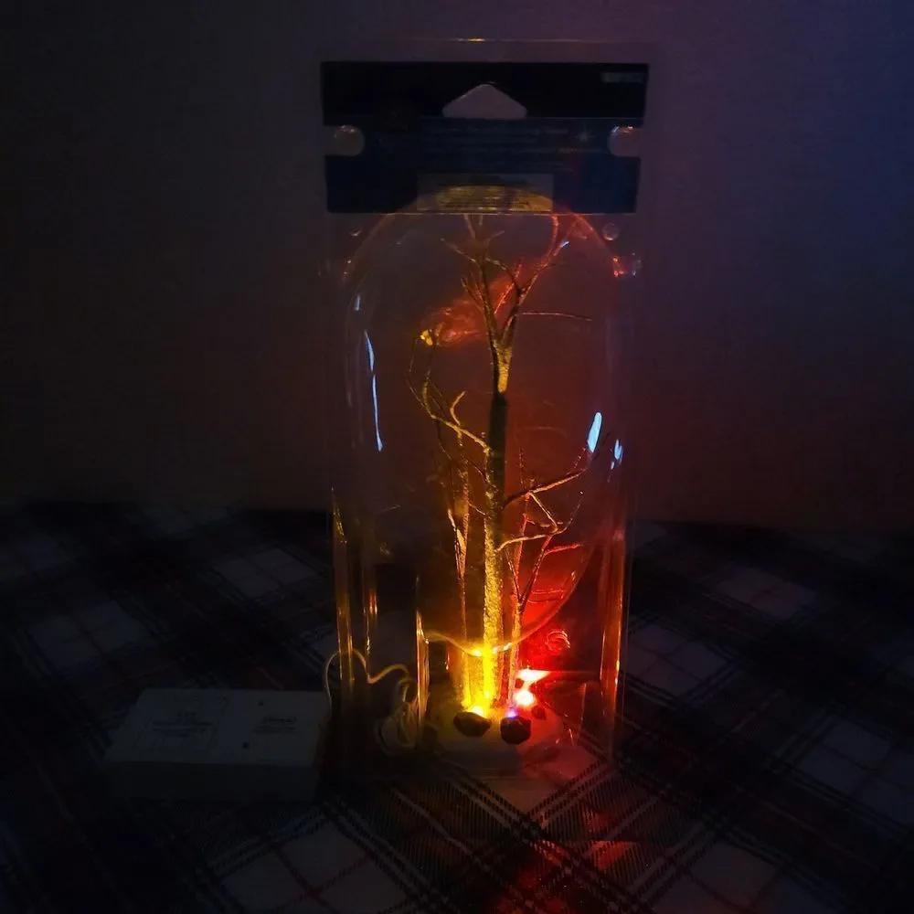 Carole Towne Lighted Glazed Hickory Tree Holiday Village Accessory
